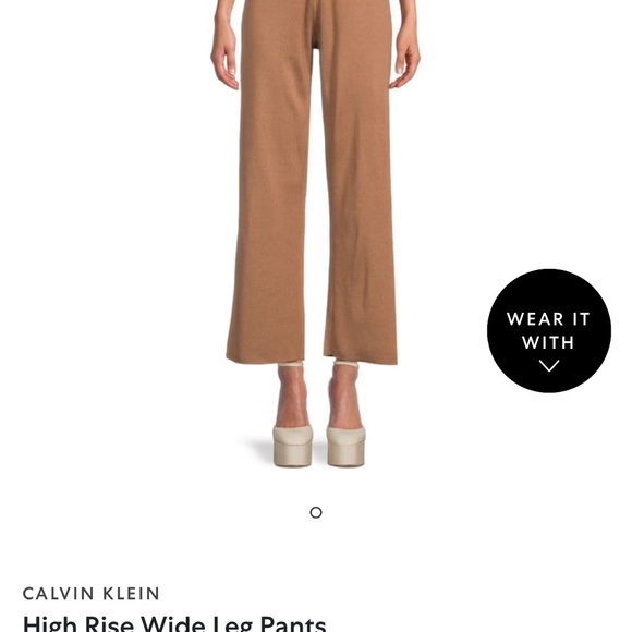 Calvin Klein women’s knit comfy wide leg pants - Picture 8 of 9